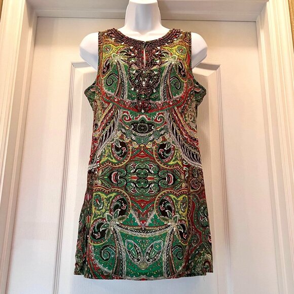 INC International Concepts Tops - INC International Concepts-Women's Beaded Crystal Sleeveless Tunic Lined XL Top